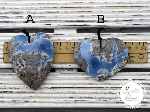 Owyhee Blue Opal heart shape pendant  (ETP00271)