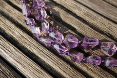 Natural Amethyst (Brazil) 5.5-11mm faceted beads (ETB00797)