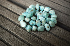 Larimar 7.5-17mm faceted beads (ETB00804)