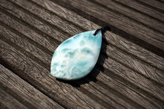 Rare Larimar freeform pendant (ETP00246)