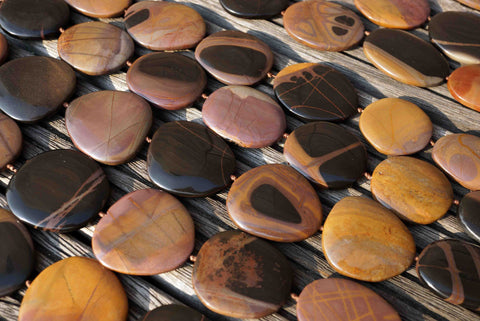 Mexican Picture Jasper 30-42mm freeform beads (ETB00502)