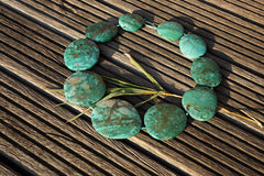 Natural Amazing Blue Peruvian Chrysocolla 28-42mm freeform beads (ETB00617)