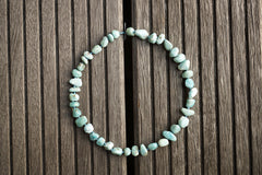 Larimar 7.5-17mm faceted beads (ETB00804)