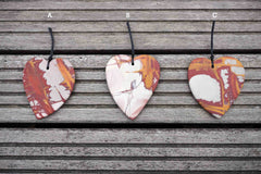 Matte Noreena Jasper heart shape pendant (ETP00133)