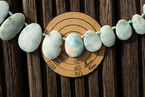 Rare Larimar 8-16mm freeform beads (ETB00805)