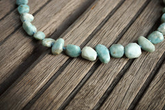 Larimar 7.5-17mm faceted beads (ETB00804)