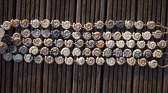 Matte Picasso Jasper from Utah 20-22mm spiral/ snail beads (ETB00300)