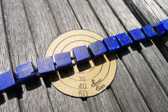 Matte Lapis Lazuli 8.5-10mm cube beads (amazing blue colour with gold sparkles) (ETB00787)