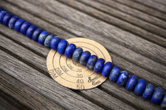 Matte Lapis Lazuli 10.5-12mm rondelle beads (amazing blue colour with gold sparkles) (ETB00789)