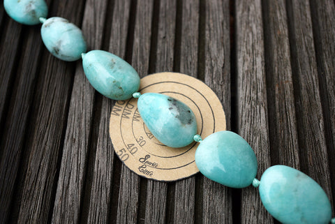 Peruvian Amazonite 16-21mm pebble beads (ETB00780)