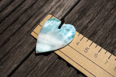 Rare Larimar heart shape pendant (ETP00245)