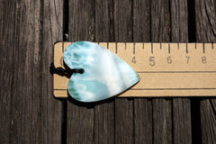 Rare Larimar heart shape pendant (ETP00245)