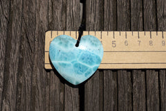 Rare Larimar heart shape pendant (ETP00232)