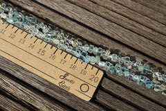 Aquamarine 4-11mm small tube beads (ETB00705)