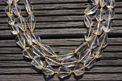 Natural Citrine quartz (Brazil) faceted beads A grade (ETB00079)