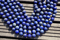 Matte Lapis Lazuli 13-14mm round beads  (ETB00137)