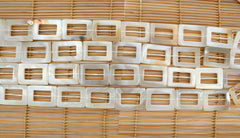 Natural Agate large 24-27mm rectangle hoop beads (ETB01291)