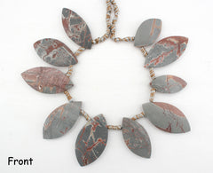 Matte Sonoran Dendrite Rhyolite freeform beads (ETB01122)