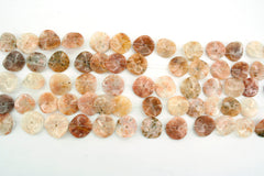 Pink Agate 14.5-17.5mm wave shape beads (ETB01312)