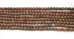 Natural Brown Lava 6mm round beads (ETB01242)