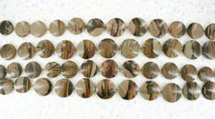 Indian Paint Jasper 21.5-32mm round disc beads (ETB00495)