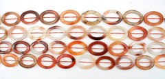 Carnelian 23-27mm oval hoop beads (ETB01269)