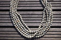 Matte Dalmatian Jasper 7-8mm round beads  (ETB00153)