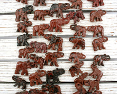 Brown Obsidian 32-40mm elephant beads handmade (ETB01108)