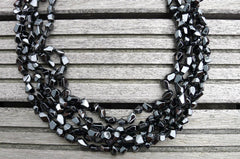 Black Spinel 5-8mm faceted beads (ETB00190)