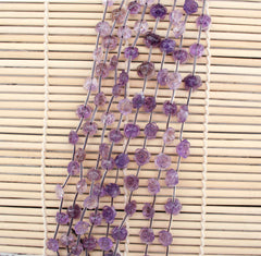 Amethyst 8-11mm handmade rose beads (ETB00356)