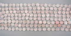 Rose Quartz 15-18mm handmade rose beads (ETB00349)