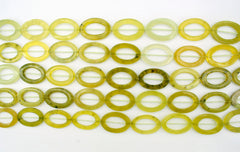 Green Serpentine 24-26mm oval hoop beads (ETB01288)