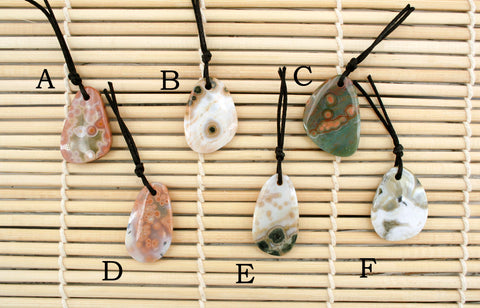 Ocean Jasper freeform pendants (ETP00274)