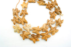 Yellow Jasper 20-23mm starfish shape beads (ETB01302)