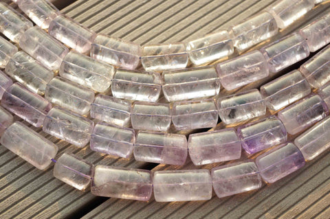 Natural Amethyst (Brazil) faceted Nibblet (rectangle tube) beads (ETB00068)