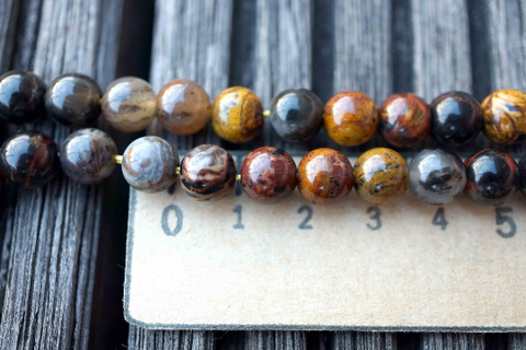 Pilbara jasper 6.5-7.5mm round beads (ETB00504)