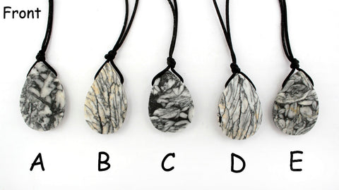 Matte Pinolith freeform pendant (ETP00295)