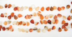 Matte Carnelian 12-15mm pear beads (ETB01270)