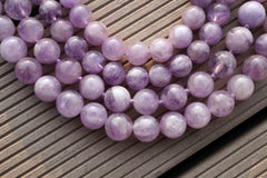 Natural Lavender Amethyst (Madagascar) 11-13mm round beads (ETB00075)