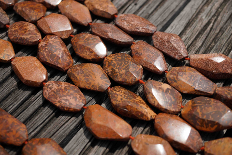 Spiderweb Jasper 14-21mm faceted beads (ETB00572)