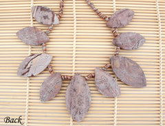 Matte Sonoran Dendrite Rhyolite freeform beads (ETB01058)