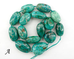 Natural Amazing blue Peruvian Chrysocolla A grade pebble beads (ETB01252)
