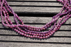 Genuine Ruby Corundum A grade round beads 3-4mm (ETB00206)