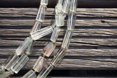 Natural Lodalite  8-14mm hexagon cylinders (ETB00170)