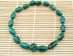 Natural Amazing blue Peruvian Chrysocolla AA grade pebble beads  (ETB00161)