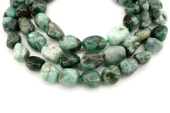 Emerald freeform beads (ETB01336)