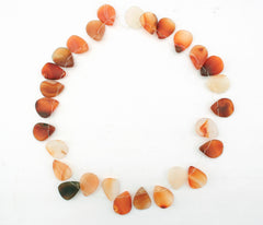 Matte Carnelian 12-15mm pear beads (ETB01270)