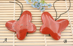 Red jasper butterfly pendants (ETP00075)