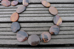 Mexican Picture Jasper 21-33mm Pebble beads (ETB00223)