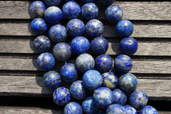 Matte Lapis Lazuli 11-12mm round beads  (ETB00136)